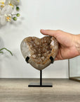 Natural Caramel tone Quartz Stone Heart Carving - HST0330