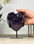 Amethyst Stone Heart with Large Deep Purple Crystals - HST0318