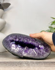 Large Amethyst Stone Geode with Polished agate Shell - STGE0085