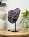 Rare Natural Amethyst Cluster with Unique Calcite Formations - MWS3049