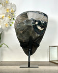 Deep Purple Amethyst Geode on Metal Stand – Stunning Crystal Display - MWS2716