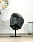 Deep Purple Amethyst Geode With Eye Formations on Metal Stand - MWS2763
