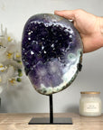 Top Quality Amethyst & Green Jasper Stone Geode - MWS1526