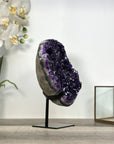 Amethyst Crystal Cluster on Stand - Purple Mineral Display for Home Decor - MWS2639