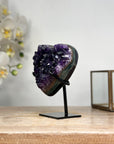 Deep Purple Uruguayan Amethyst Heart Carving - HST0238