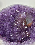 Unique Natural Amethyst Geode with Quartz Shell on Stand - MWS3313
