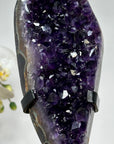 Large Amethyst & Agate Crystal, Metallic Stand Included - MWS1489