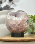 Amethyst & Quartz Druzy Sphere Geode - SPH0170