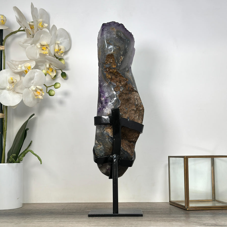 Amethyst Geode on Stand – Large Top Grade Statement Piece from Uruguay - MWS2597