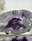 Large Amethyst & Green Jasper Jewelry Box on Metal Stand - MWS2993