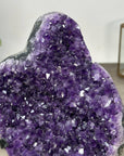 Natural Uruguayan Amethyst Statement Piece on Metal Stand - MWS2844