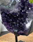 Amethyst Crystal Specimen on Metal Stand for Home Decor - MWS3066