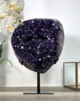 Amethyst Crystal Cluster Specimen on Stand for Home Decor Display - MWS2620