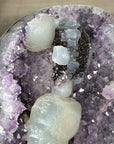 Natural Amethyst Geode with Large Calcite Specimen - MWS2348