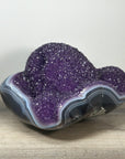 XXL Amethyst & Blue Banded Agate Centerpiece - CBP1171