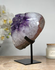 Unique Huge Amethyst Heart Stone - Stand included - HST0236
