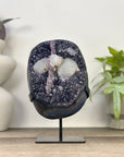Natural Amethyst Cluster with Agate Matrix and Calcite Formation - MWS3349