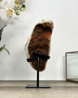 Natural Rainbow Quartz Cluster on Metal Stand - MWS2855