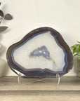 Polished Blue Banded Agate Slice - SLC0024