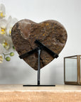 Natural Amethyst Stone Heart Carving - HST0274