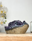 Natural Amethyst Geode Crystal Cluster for Home Decor Display - CBP1166
