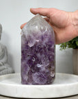 Natural Amethyst & Green Jasper Stone Tower - STP0159