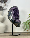 Natural Deep Purple Amethyst Cluster on Metal Stand - MWS3234