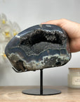 Stunning Black Amethyst & Agate Natrual Geode - MWS1384