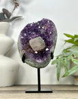 Uruguayan Amethyst Cluster with Calcite Formation and Jasper Shell - MWS3204