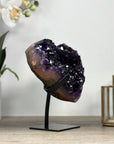 Stunning Deep Purple Amethyst Heart Carving - HST0284
