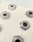 Amethyst & Quartz Stalactite Slices for Jewelers - Wholesale Bulk Pack - STS0063
