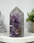 Natural Amethyst & Green Jasper Stone Tower - STP0159