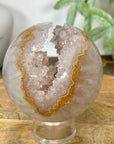 Yellow Tone Quartz Druzy Sphere Geode - SPH0172