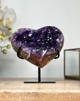 Natural Deep Purple Amethyst Heart Carving - HST0252