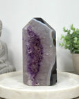Amethyst & Agate Stone Tower, Natural Crystal, Positive Energy, Southern Minerals, Worldwide Shipping, Handmade Polished, Meditation
