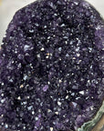 Amethyst Crystal Geode with Dark Purple Druzy for Home or Office Display - CBP1154