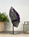 Natural Amethyst Geode with Calcite Crystal Formation - MWS2164