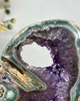 Natural Amethyst & Green Jasper Slice Portal - MWS2239