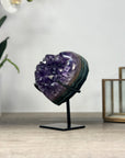 Amethyst Stone Heart, Metal Stand Included - HST0295