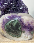 Natural Amethyst Cathedral with Calcite Crystal - CBP1130