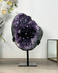 Amethyst Geode With Beautiful Crystal Formation – Natural Purple Display Piece for Yoga Space Decor - MWS2495