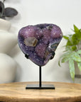 Rare Natural Amethyst Cluster with Unique Calcite Formations - MWS3049