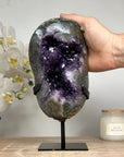 Natural Uruguayan Amethyst Geode, Elegant Display Piece, Great for Altar Decor - MWS1574