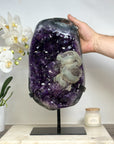 A+ Natural Amethyst with unique Calcite Crystal Inclusion - Collector Grade Specimen - MWS1776