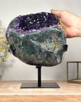 Natural Amethyst Geode with Large Calcite Formation - MWS1845