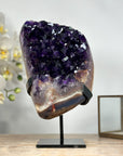 AAA Grade Natural Amethyst Cluster with Metal Stand - MWS1935