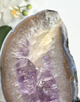Amethyst Geode Slice with Deep Purple Crystals - MWS2914