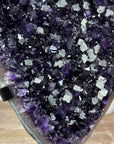 Deep Purple Natural Amethyst Gode with Calcite Inclusions - MWS1767