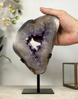 Stunning Natural Amethyst Stone Portal, Metal Stand Included - MWS1946