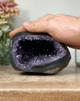 Natural Amethyst & Agate Stone Geode with polished Shell - STGE0001